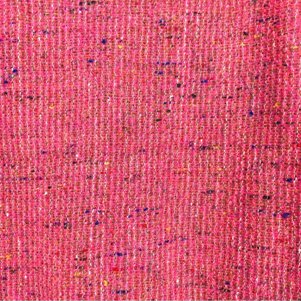Vintage pink stretch tweed fabric 52” x 50.5” sewing craft DIY